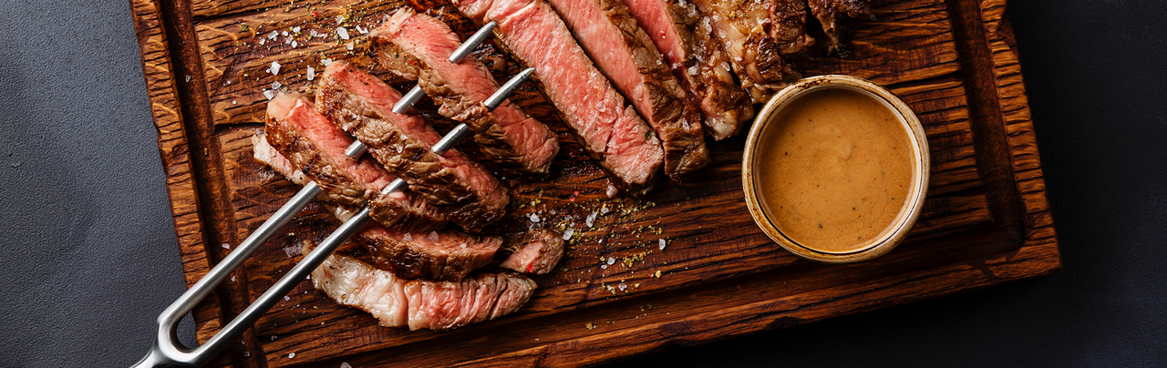 Coffee Crusted Rib Eye Steak