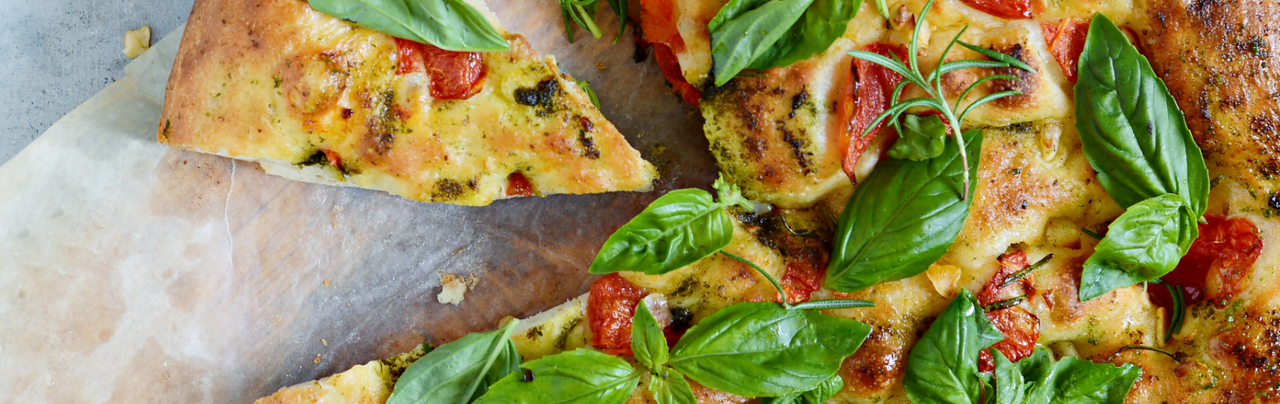 Grilled Flatbread with Basil Pesto
