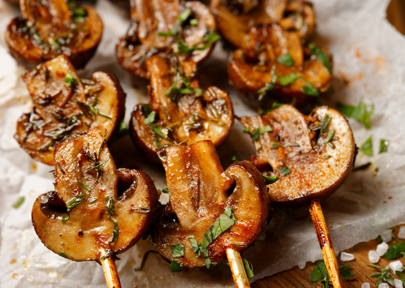 Grilled Balsamic Mushrooms