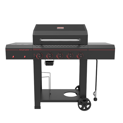 5 Burner Gas Grill Open Cart