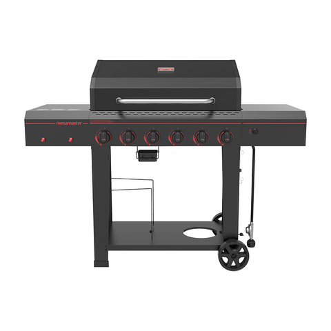 6 Burner Gas Grill Open Cart