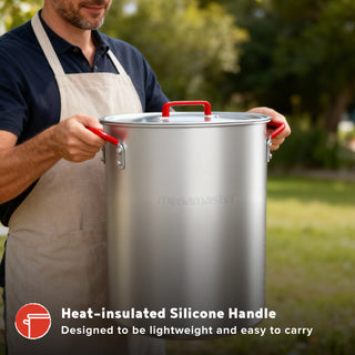 30 QT ALUMINUM POT WITH STRAINER BASKET