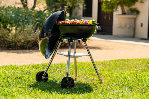 coolabah outdoor mini kettle bbq HaSteeL 14 Inch Charcoal Grill, Small Black Enamel Grill, Flat Top Barbecue Grill with Screwdriver, Portable for Backyard Garden Camping Cooking Smoking, Dual Venting System : Patio ensuring optimal grilling conditions without the need to lift the lid Garden Vida Kansas Small Kettle