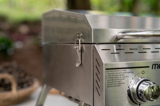 2 Burner Propane Gas Tabletop Grill in Stainless Steel