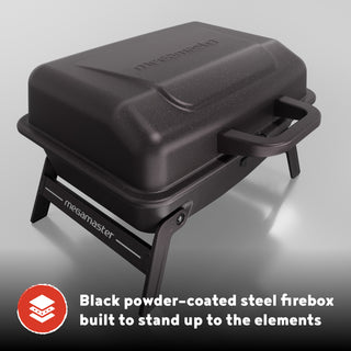 Megamaster Portable 1 Burner Propane Gas Tabletop Grill in Black
