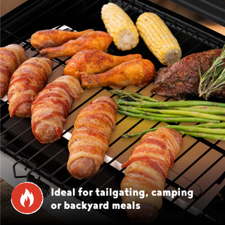 Megamaster Portable 1 Burner Propane Gas Tabletop Grill in Black