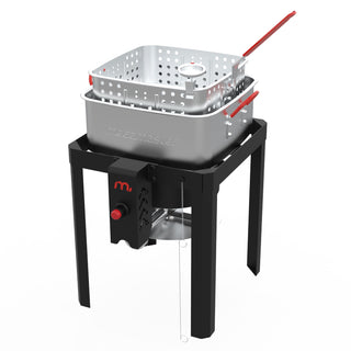 12 QT FISH FRYER KIT WITH STRAINER BASKET