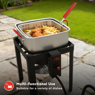 12 QT FISH FRYER KIT WITH STRAINER BASKET