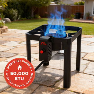 2-in-1 Outdoor Cooker Set: 30 QT Boil-Fry-Steam Pot + 10.5 QT Fryer Kit