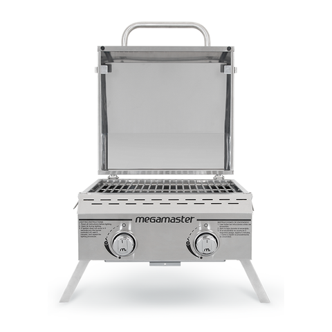 Buy Propane TableTop Gas Grill, Stainless Steel Two-Burner BBQ